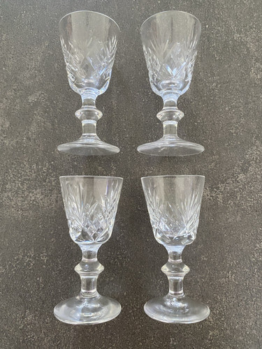 Set four crystal cut glass - crystal,