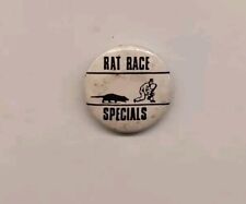 Vintage Badge. Rat Race By The Specials. 1980 80s Music Band Song Ska 2 Tone