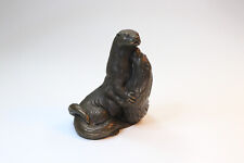 Vintage Otter Pair Cold Cast