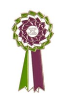 Suffragette Votes for Women Rosette / Cockade Enamel Badge 