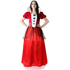 DELUXE QUEEN OF HEARTS COSTUME FANCY DRESS WONDERLAND ADULT ALICE WORLD BOOK DAY