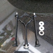 Black Ornate 2 or 3 Tier Cake Plate Stand Fittings Kit Afternoon Tea Party Goth