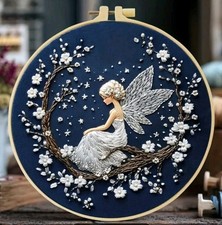 Midnight Flower Fairy Embroidery Kit - Craft Gift Brand New