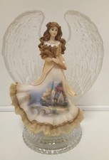 Autumn Mountain Chapel Angel Ornament Seasons LE 1214 Bradford Exchange