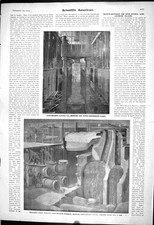 Old 1903 Scientific American Open Hearth Furnace Casting Pit Pig-Cast 20th