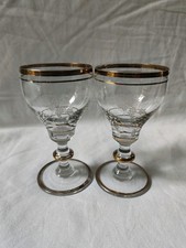 Sherry Glasses Gold Rimmed