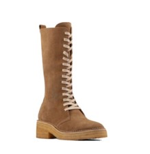 Clarks Originals Womens Long Boots Arisa Hi Lace-Up Suede UK Size 7 D RRP £220