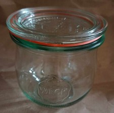WECK Glass Jar 165 290 Cylindrical 370 580 Tulip Rubber Seals Clips 80 100 lids