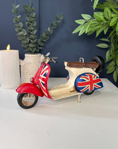 Vintage tin scooter with union - with,