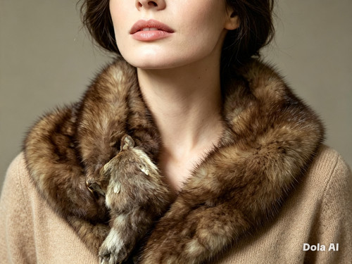 Vintage real fur - real-fur, stole/collar