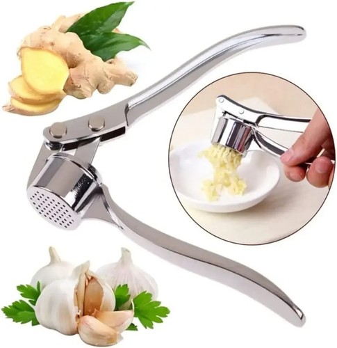 Stainless steel garlic press - steel,