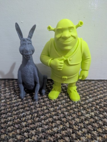 Shrek and donkey printed - 3d,