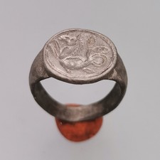 Unique Ancient Roman Silver  Ring  2nd. AD. Century.