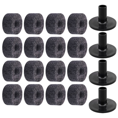 20pcs black drum cymbal - black, felt