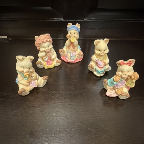 Set pig figurines pastel - pig,