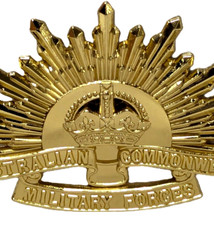 Rising sun hat badge for