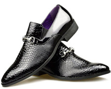 Mens Black Formal Shoes Slip