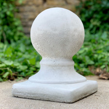 White concrete sphere Front