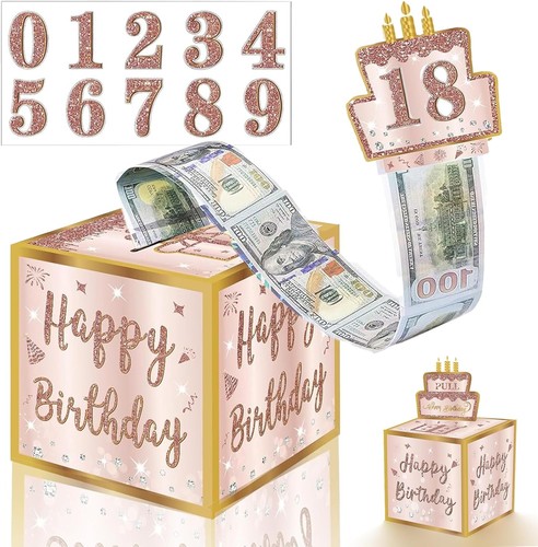 Novelty birthday money - money, box