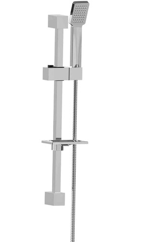 Chrome modern square shower - modern,