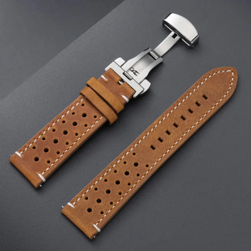 Vintage handmade leather watch - handmade,