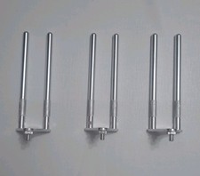 3 X Stainless Steel Snag Ears And Base Plates