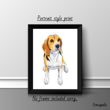 BEAGLE DOG PET A4 PRINT POSTER