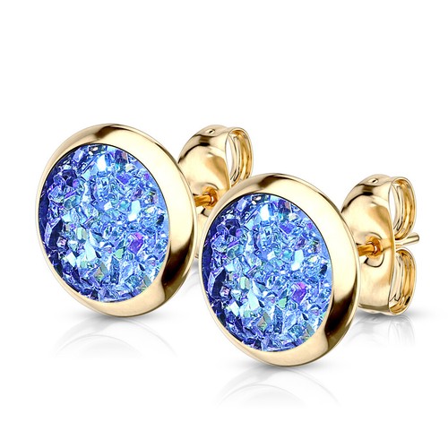 Druzy stone stud - stone,