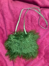 Green Genuine Lamb Fur Bag
