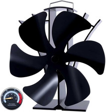 Log Burner Stove Fan 6 Blades