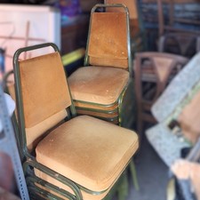 stacking chairs joblot ex hotel metal and velvet dining chairs 