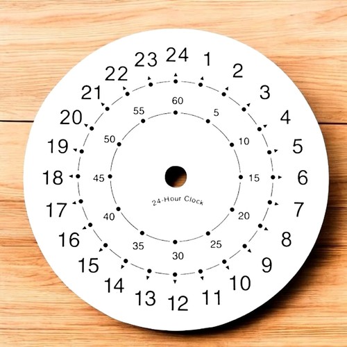 Hour military clock - 24, dial