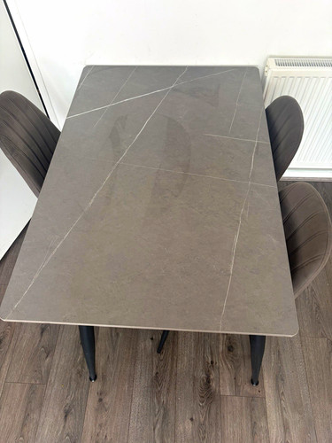 Grey marbled rectangular - marbled,