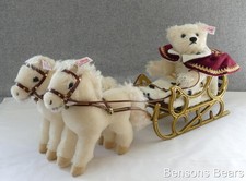 Steiff 2003 Bavarian Swan King Ludwig Teddy & Horses On Metal Sleigh Ean 671128