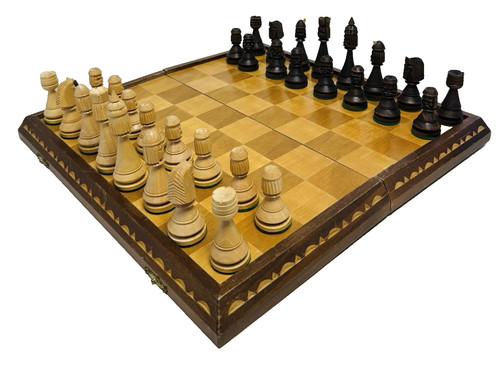 Polish folk art - wooden, chess