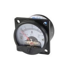 Class 2.5 Accuracy AC 0-10A Round Analog Panel Meter Ammeter Black