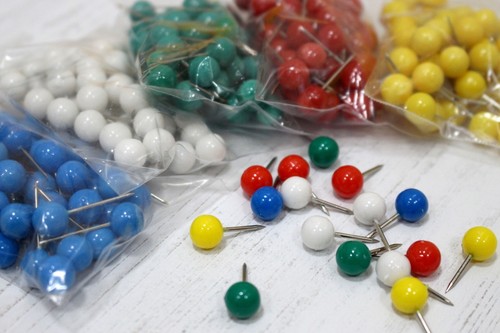 Map pins large 8mm head - map, for