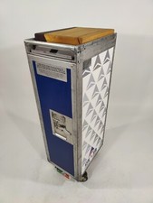 Aircraft Galley Drinks Trolley Bar Cart Wrapped With Delta Air Lines Oak & Resin