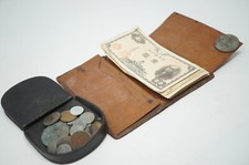 Japanese Expired Money & Coins in Vintage Wallets Original from Japan 0928D20