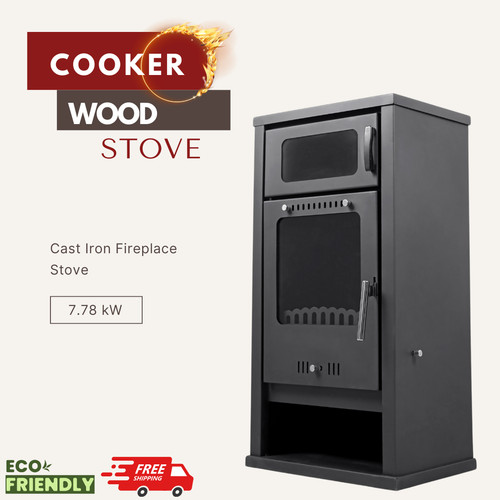 Cast iron wood burning - iron,