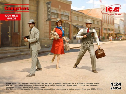 Icm 24054 gangsters with - 1:24,