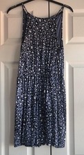 Asda George Blue Leopard Print Jumpsuit Size 6