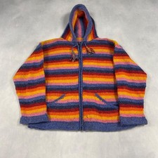 Vintage Knitted Hoodie Striped