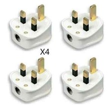 4 x 13A UK 3 Pin Fused White