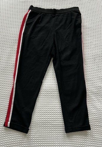 Zara black trousers red - black, white