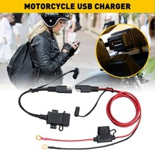 12V Motorcycle SAE to USB Dual
