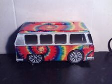 Camper Van Themed Tin A Nice Gift Peace & Love Wipeout Biscuit Tin