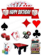 Casino Poker Cake Topper Party
