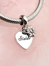 SISTER CHARM PINK FLOWER HEART