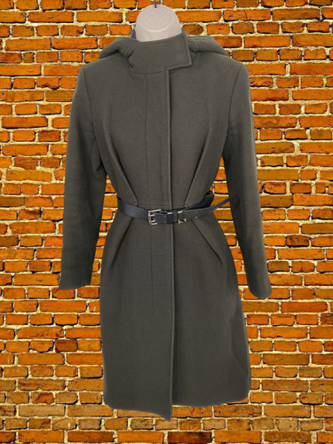 Sportmax khaki coat size 6 - size, uk